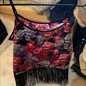 BRAND NEW TANK TOP. Floral style. With frills crop